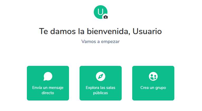 Menú de explorar salas