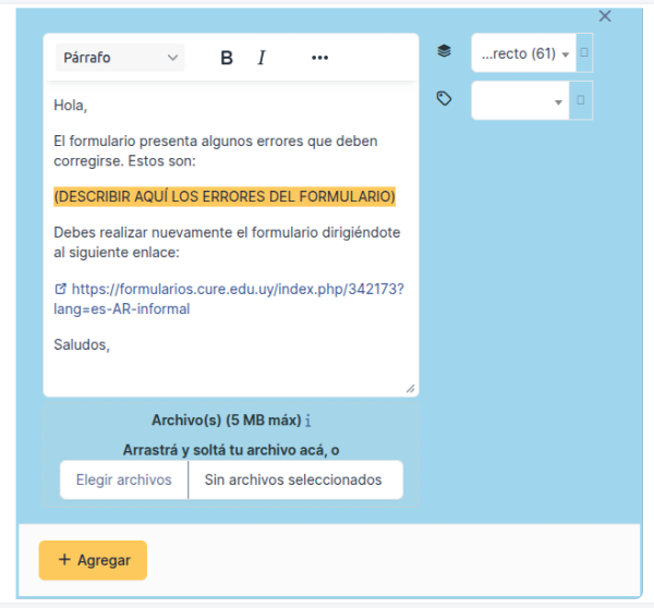 GLPI - Seguimiento - Ejemplo de plantilla con texto de ejemplo.png